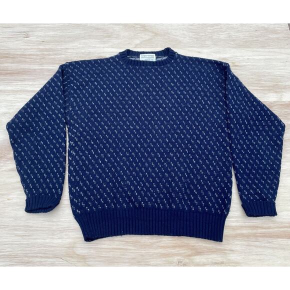 Vintage Lord Jeff Knit Sweater Men's‎ Blue Size Large L Made in USA Cozy Warm - Picture 1 of 1